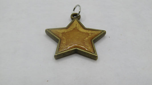 20" Black Cord Necklace with Charm   Yellow Star
